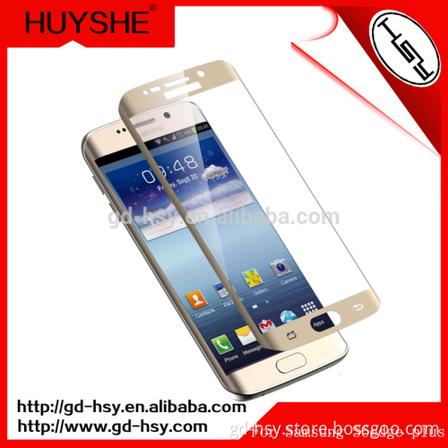 HUYSHE hot selling anti-broken for samsung galaxy s6 edge plus 3D full cover tempered glass 9H hardness color screen protector